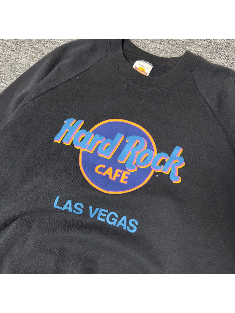 Vintage Hard Rock Cafe Las Vegas Sweatshirt Mens L Black